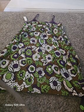Lost Green, Purple & White Floral Casual Sundress